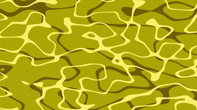 Abstract yellow water ripple background vector. Stylized caustic light reflections on swimming pool surface. Golden liquid texture seamless pattern design