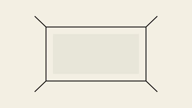 Minimalist rectangular frame animation with clean geometric lines and smooth motion for modern backgrounds 4k
