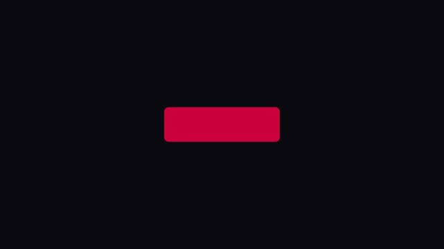 Minimalist red button animation with checkmark success for user interface and digital interaction 4k