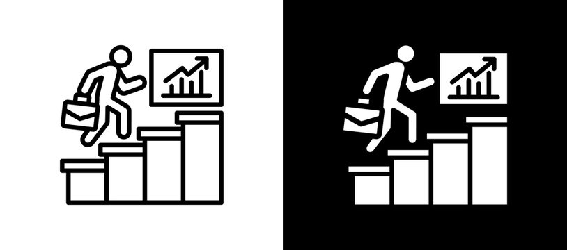 Career Growth lineglyph icon