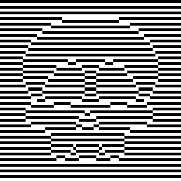 black and white pixel art skull