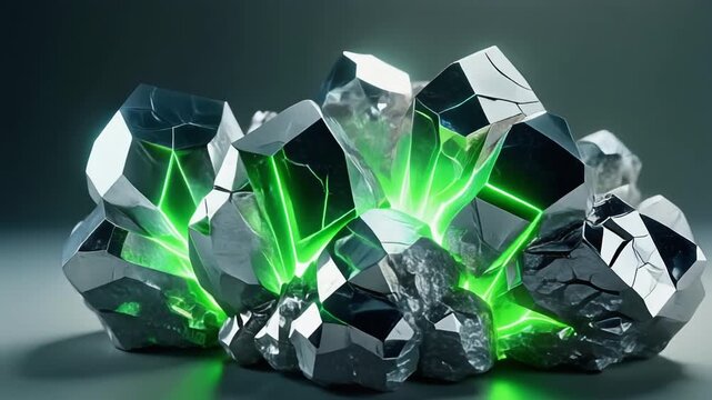 鏡面磨きのクローム結晶とスリットから噴き出すレーザー光のコントラストが美しい質感素材