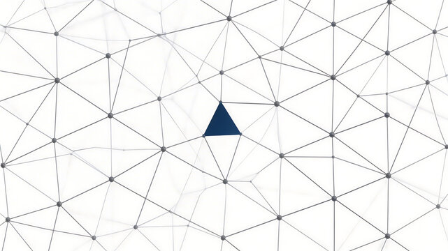 Abstract network pattern with central triangle
