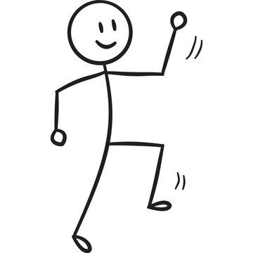 Raised Knee Dance Stick Figure