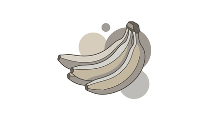 Bunch of three bananas on neutral background. © Claude