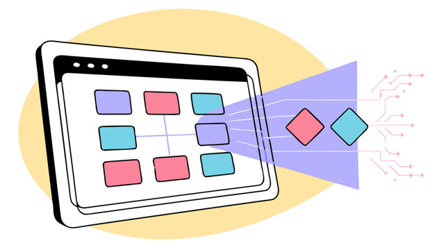 Futuristic AI Prompt Card Sticker for Generative AI Workflow