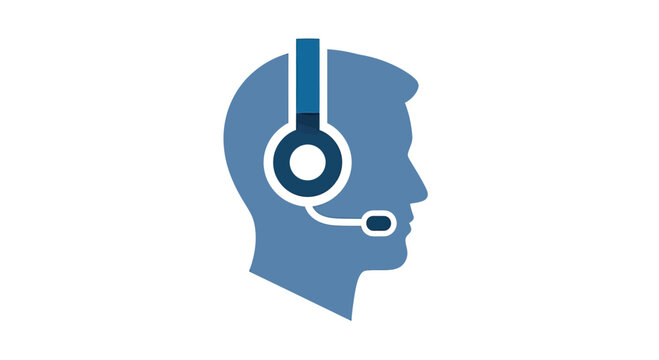 Male profile icon wearing a communication headset.