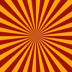 Obraz premium Orange Sunburst Rays Background Illustration – Retro Comic Manga Style Radial Burst Design