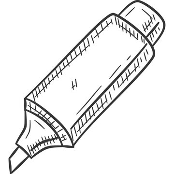 Highlighter Marker Study Tool Sketch