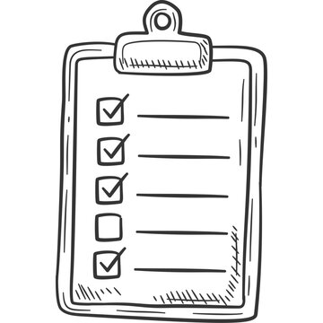 Clipboard Checklist Study Organizer Doodle