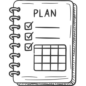 Study Planner Schedule Organizer Sketch