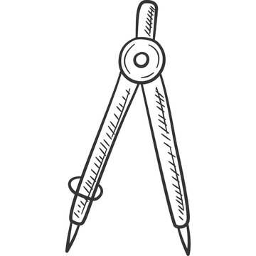 Compass Geometry Tool Doodle Sketch