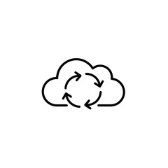 Fototapeta premium Cloud Computing Cycle Data Synchronization and Backup.