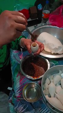 Traditional Handmade Yomari Rice Flour Dumplings Preparation