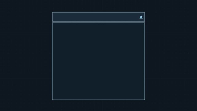 Minimalist digital interface menu dropdown animation with tech ui 4k technology