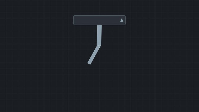 Minimalist pendulum motion abstract swinging geometric bar animation 4k physics