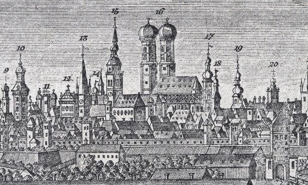 Munich, copperplate engraving by Martin Engelbrecht, 1720, Augsburg