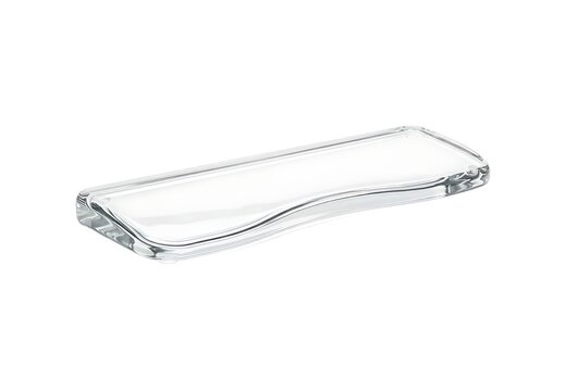Clear transparent plastic phone case cover for smartphone isolated on white background