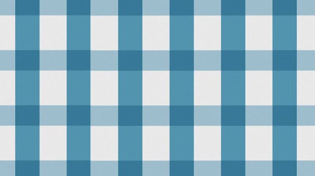 Blue and White Gingham Plaid Seamless Background Pattern Loop