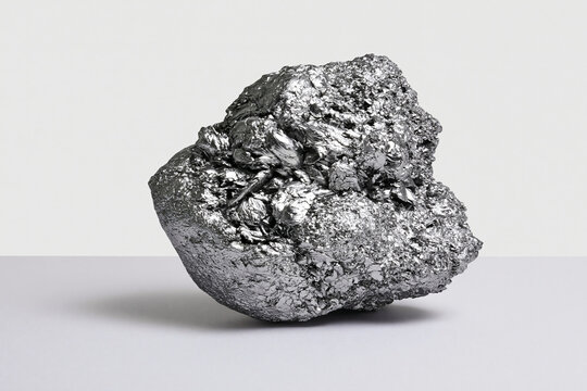 Rare earth element mineral specimen with metallic sheen mining concept