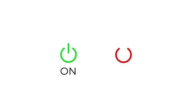 modern power toggle interface animation with smooth on off transition.