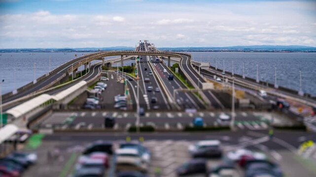 東京湾アクアライン タイムラプス ミニチュアライズ