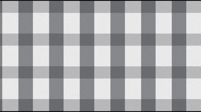 Grey and White Gingham Plaid Seamless Background Pattern Loop