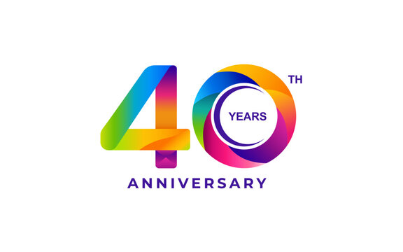 Illustration vector graphic of 40th anniversary logo design template