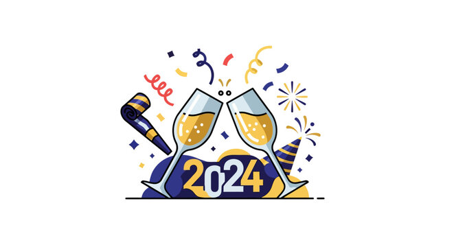 Champagne Glasses for New Years Celebration.