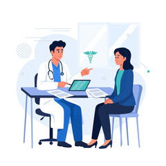 Obraz premium Doctor Patient Consultation Medical Visit Healthcare Discussion Session