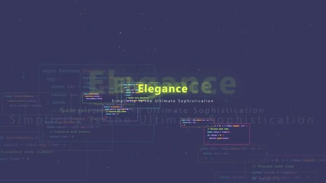 Abstract digital background with floating computer code and technical data on dark blue space