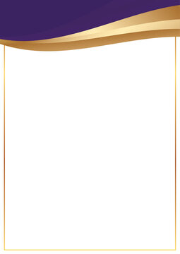 elegant achievement certificate background template with amethyst gold ribbon