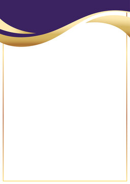 professional award certificate background design with violet gold ribbon