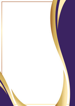 luxury premium certificate background design with amethyst gold curve