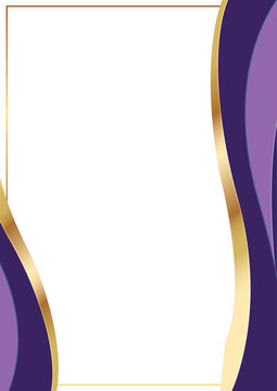elegant success certificate background template with violet gold wave