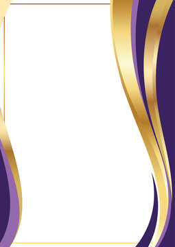 modern award certificate background layout with amethyst gold wave