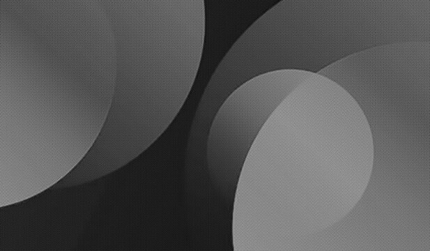 Grey and black abstract shapes background with overlapping circles and ovals  modern graphic design element transparent background