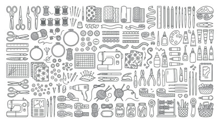 Obraz premium Handcrafted Sewing and Craft Supplies Collection