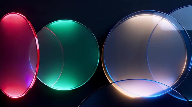 Colorful overlapping glass circles