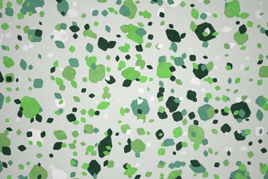 Green and white terrazzo pattern