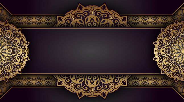 Luxury background with gold mandala ornament