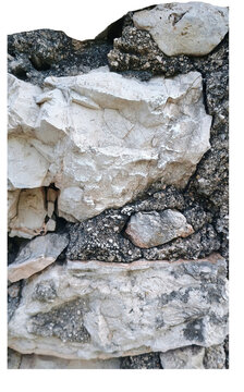 Stone wall rock masonry texture geology construction material rubble isolation. Architecture structure surface background asset design elements industry pattern foundation history environment nature d