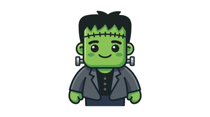 Fototapeta premium Cartoon Frankenstein Monster Character Illustration.
