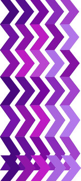 Abstract Purple Zigzag Pattern Border on White Background