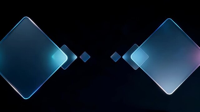 Abstract glowing diamond shapes