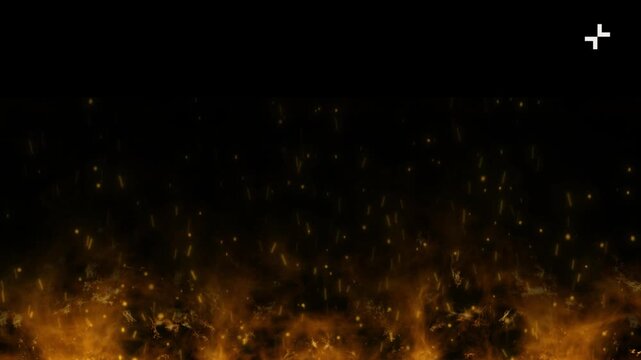 Motivational quote about hard work beats talent displayed over fiery background with glowing embers rising upward with text presented white sans serif font