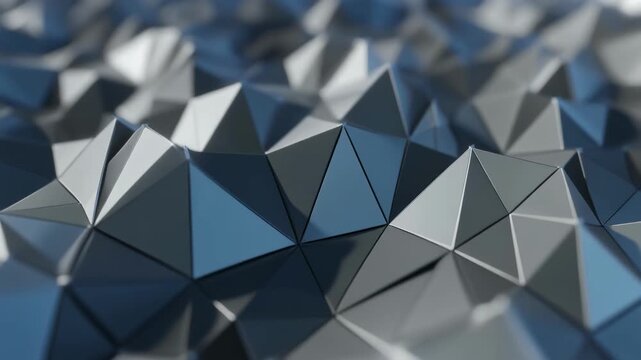 Abstract Geometric Low Poly Morphing Background Seamless Loop