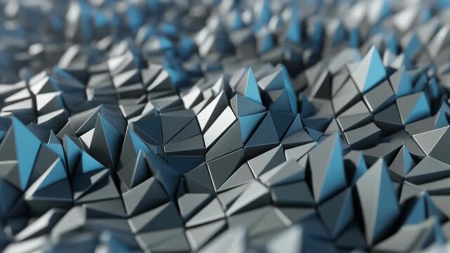 Abstract Low Poly Geometric Landscape Background Animation