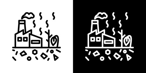 Fototapeta premium Environmental Degradation Icon Set Multiple Style Collection
