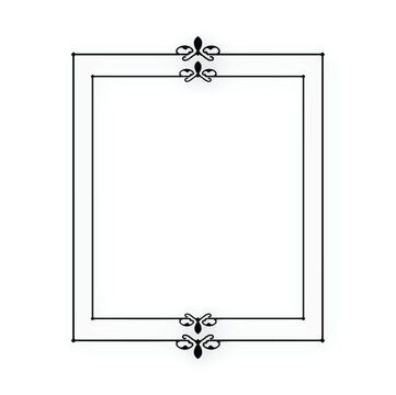 Elegant Vintage Decorative Floral Border Frame Vector Illustration